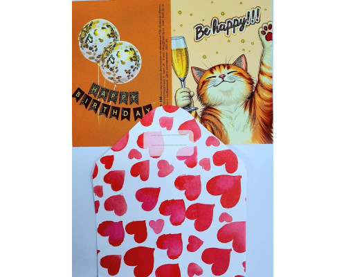 Felicitare cu plic, 70x100 mm, ЛВ 25-100 (10) (10/300)