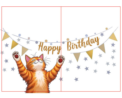 Felicitare cu plic, 70x100 mm, ЛВ 25-100 (10) (10/300)