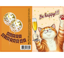 Felicitare cu plic, 70x100 mm, ЛВ 25-100 (10) (10/300)