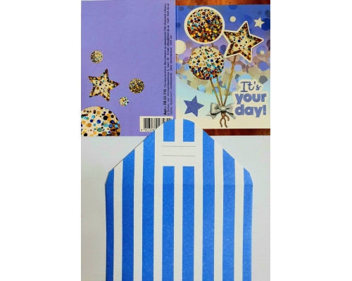 Felicitare cu plic, 70x100 mm, ЛВ 25-116 (10) (10/300)