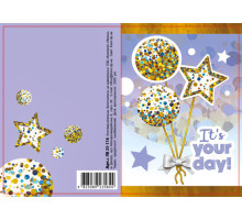 Felicitare cu plic, 70x100 mm, ЛВ 25-116 (10) (10/300)