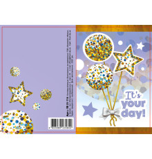 Felicitare cu plic, 70x100 mm, ЛВ 25-116 (10) (10/300)