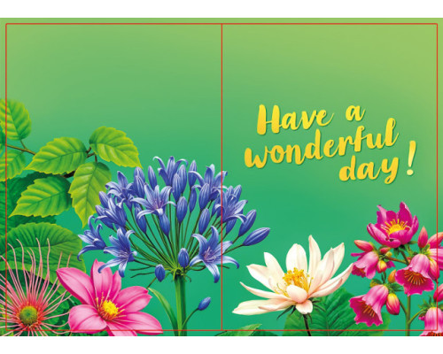 Felicitare cu plic, 70x100 mm, ЛВ 25-61 (10) (10/300)