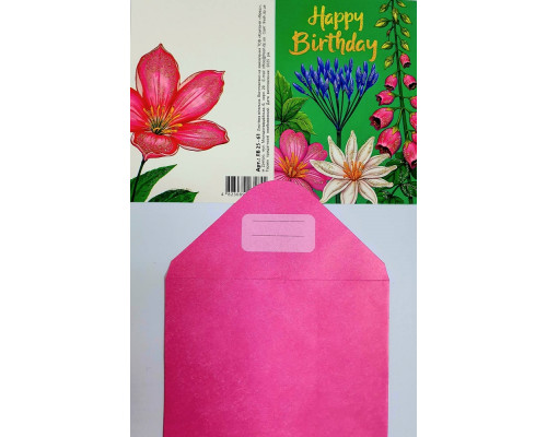 Felicitare cu plic, 70x100 mm, ЛВ 25-61 (10) (10/300)