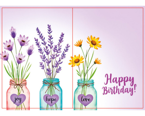 Felicitare cu plic, 70x100 mm, ЛВ 25-63 (10) (10/300)