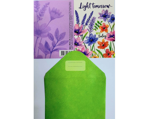 Felicitare cu plic, 70x100 mm, ЛВ 25-63 (10) (10/300)