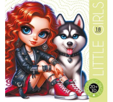 Раскраска 200х200мм, 16л, "LITTLE GIRLS" 2D+3D 25170 (20)