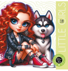 Carte de colorat 200*200mm, 16foi "LITTLE GIRLS" 2D+3D 25170 (20)