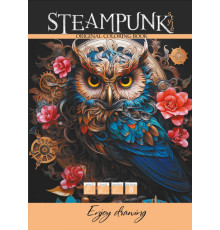 Carte de colorat A4, 16 pag "STEAMPUNK OWL" 23368 (20)