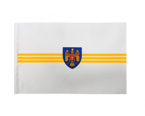Drapel textil mic Orasul Chisinau 14x20cm, 110g/m2, poliester