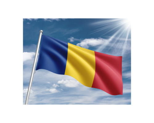 Drapel Romania 50x100cm, 110g/m2, poliester