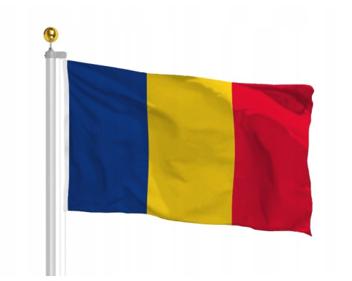Drapel ceremonial Romania 100x200cm, 160g/m2, satin