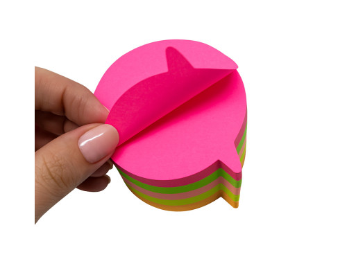 Бумага с липким слоем, круглая D-7см, 5цв. 375 л. (12)