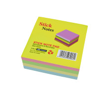 Hartie notite cu lipici 76x76mm, 300foi (4 culori cite 75 foi)