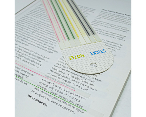 Marcaje transparente autoadezive pentru sublinierea rândurilor 0,6×14 cm, 8×20 foi (24)