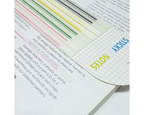 Marcaje transparente autoadezive pentru sublinierea rândurilor 0,6×14 cm, 8×20 foi (24)