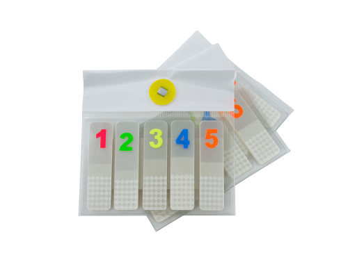 Indecsi transparente din plastic "Cifre" 15x30foi 13x45 mm (8)