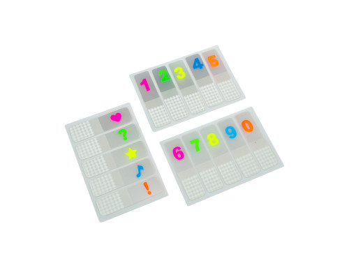 Indecsi transparente din plastic "Cifre" 15x30foi 13x45 mm (8)