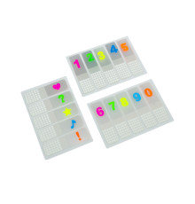 Indecsi transparente din plastic "Cifre" 15x30foi 13x45 mm (8)