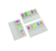 Indecsi transparente din plastic "Cifre" 15x30foi 13x45 mm (8)