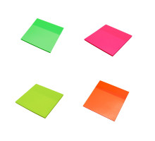 Бумага для заметок с липким слоем, прозрачная, 76x76mm 100л. NEON асорти (12)