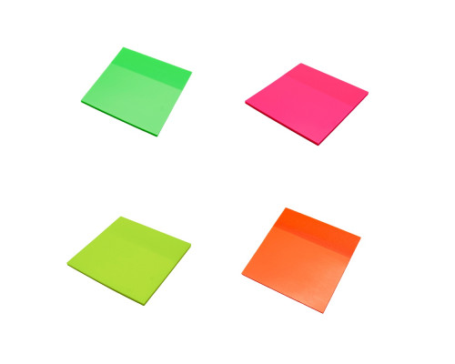 Hartie pt notite cu lipici, transparenta, 76x76mm,100 foi, NEON asorti (12)