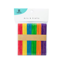 Bețisoare de numărat, plate, lemn, 115*10 mm. 6culori, 50 buc, (12)