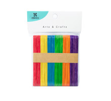 Счетные палочки, плоские, дерево, 115*10 mm. 6цветов, 50 шт, (12)