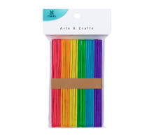 Счетные палочки, плоские, дерево, 150*18 mm. 6цветов, 50 шт, (12)