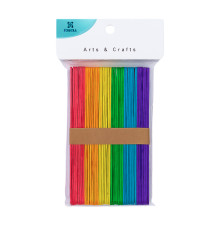 Bețisoare de numărat, plate, lemn, 150*18 mm. 6culori, 50 buc, (12)