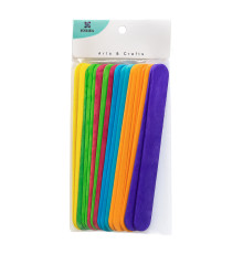 Счетные палочки, плоские, дерево, 200*24 mm. 6цветов, 20 шт, (12)