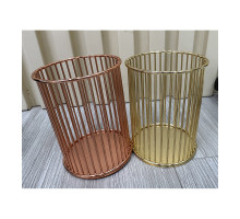 Pahar pentru pixuri, metal, rotund, auriu S11-9 (100)