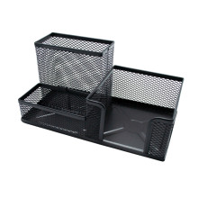 Organizator de birou, 3 compartimente. 20*10*10сm, plasa metalica negru