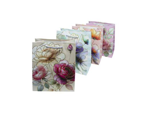 Пакет подарочный 18*10*23 "Flowers" YC-336 (12/720)