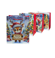 Punga p/u cadou 18*10*23 "Cerb de Anul Nou" SM534S (12/720)