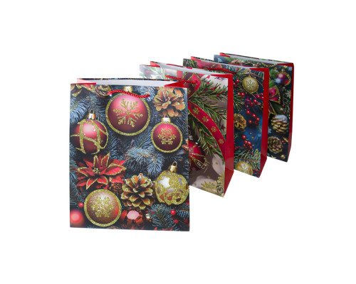 Пакет подарочный 26*12*32 "Новый Год" SD-628M (12/480)
