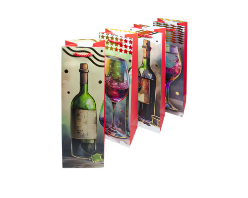 Pachet pentru cadou/ sticla 26*12*32 SD-628M (12/720)