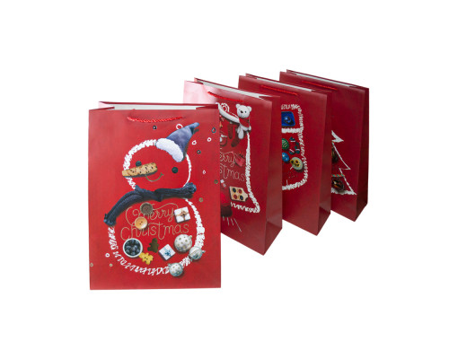Пакет подарочный 30*41.5*12 "Merry Christmas" QZG-3331A (12/360)