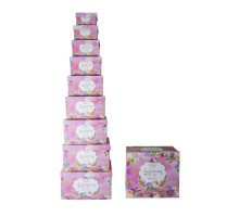 Set cutii pentru cadou 10buc. "Happyness Forever" S58-29 (8)