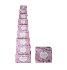 Set cutii pentru cadou 10buc. "Happyness Forever" S58-29 (8)