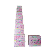 Набор подарочных коробок 10шт. "Sweet Happyness" S58-30 (8)