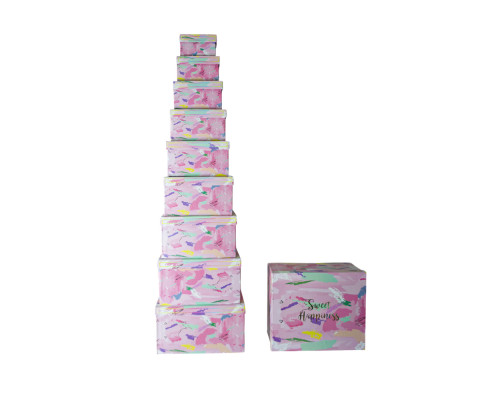 Набор подарочных коробок 10шт. "Sweet Happyness" S58-30 (8)