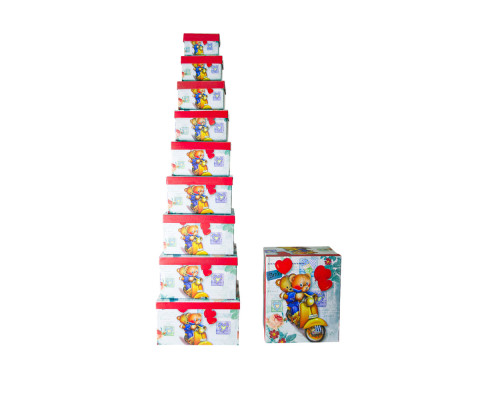 Set cutii pentru cadou 10buc. "Ursuleti" S58-31 (8)
