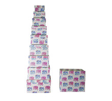 Set cutii pentru cadou 10buc. "Elefanti" S58-32 (8)