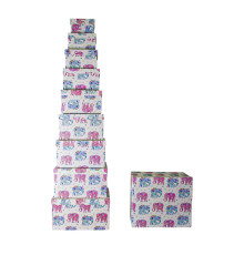 Set cutii pentru cadou 10buc. "Elefanti" S58-32 (8)
