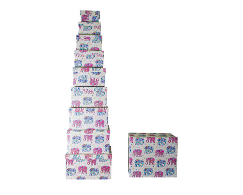 Set cutii pentru cadou 10buc. "Elefanti" S58-32 (8)
