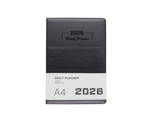 Ежедневник A4 датированный 2026, Clasica, черный *1265 (40)