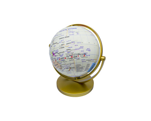 Glob alb pe suport decorativ auriu 14,2 cm (24)