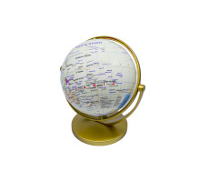 Glob alb pe suport decorativ auriu 14,2 cm (24)