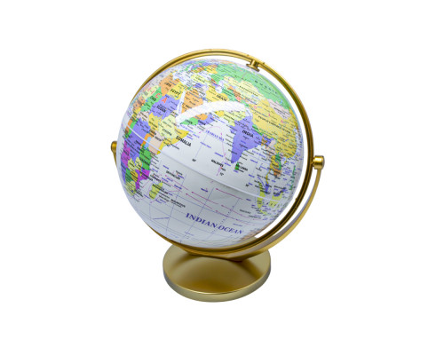 Glob alb pe suport decorativ auriu 20 cm (24)